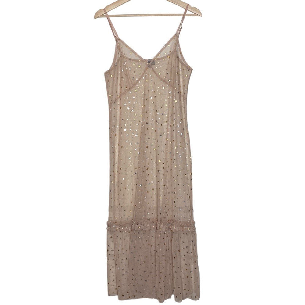 Sparkly Nude Nightgown / Slip / Dress / Lingerie
